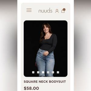 NUUDS square neck bodysuit
